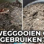 potgrond hergebruiken bloempotten donkere en lichte grond vergelijking